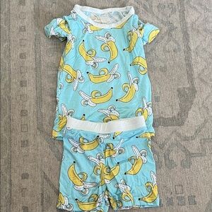 Little Sleepies Aqua Banana Pajama Set